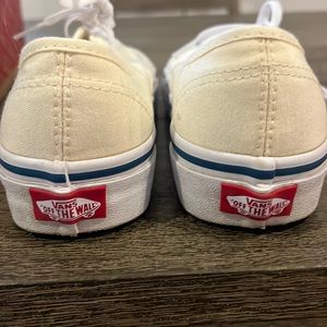 Women’s white vans worn twice